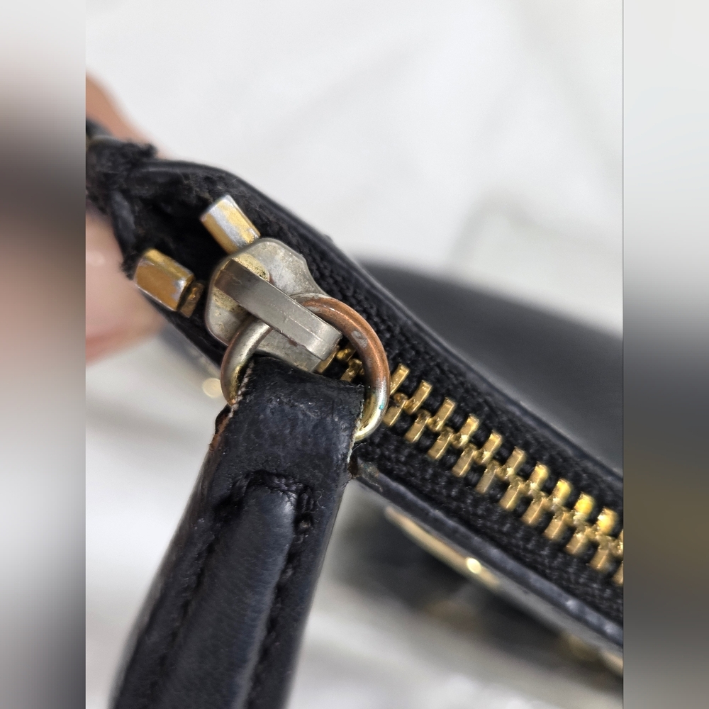 MICHAEL Michael Kors Black Wristlet Clutch with Gold Eyelet Hardware - Picture 7 of 11